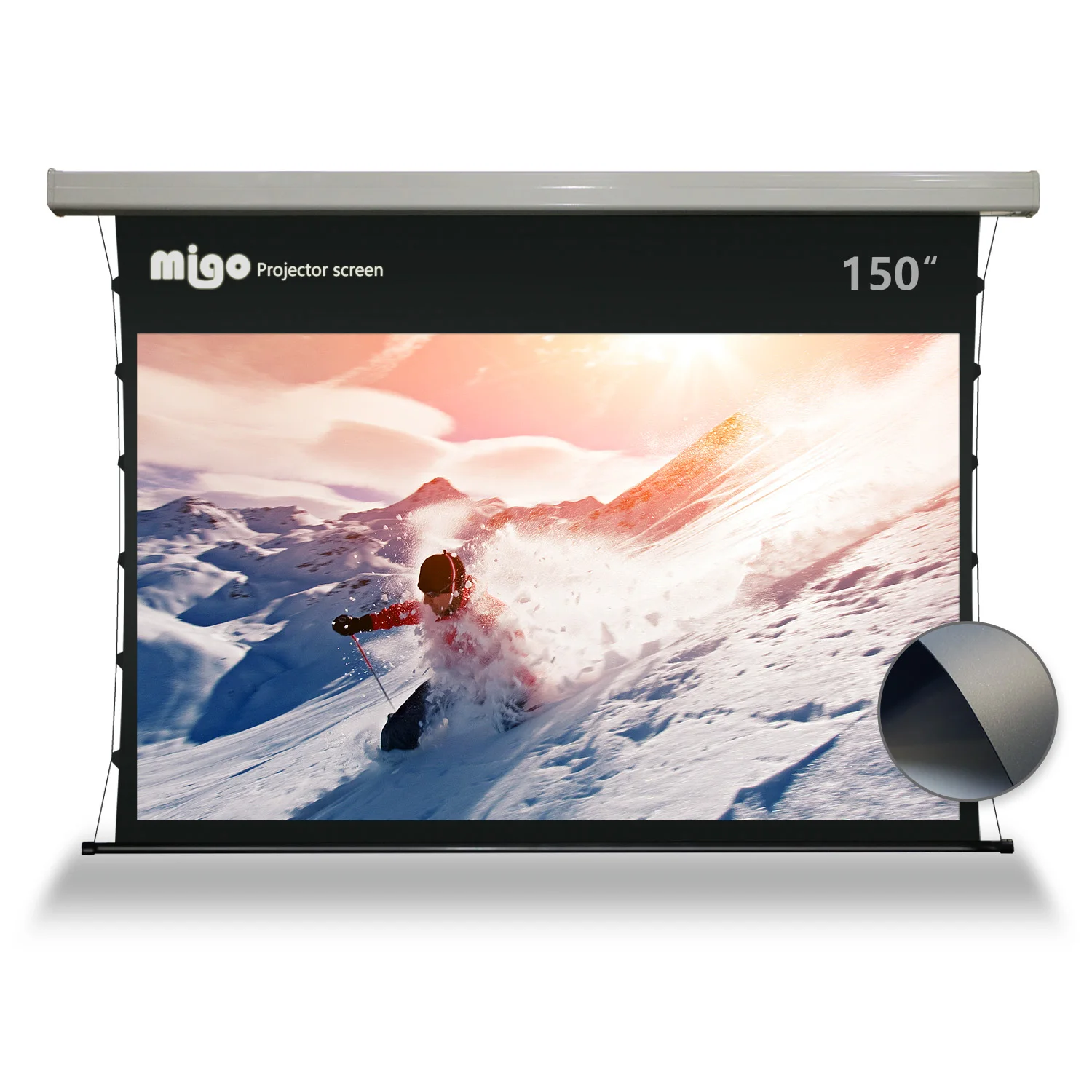 

150 Inch Motorized Projection Screen ALR for UST Projectors Electric PET Crystal High Contrast ALR Material