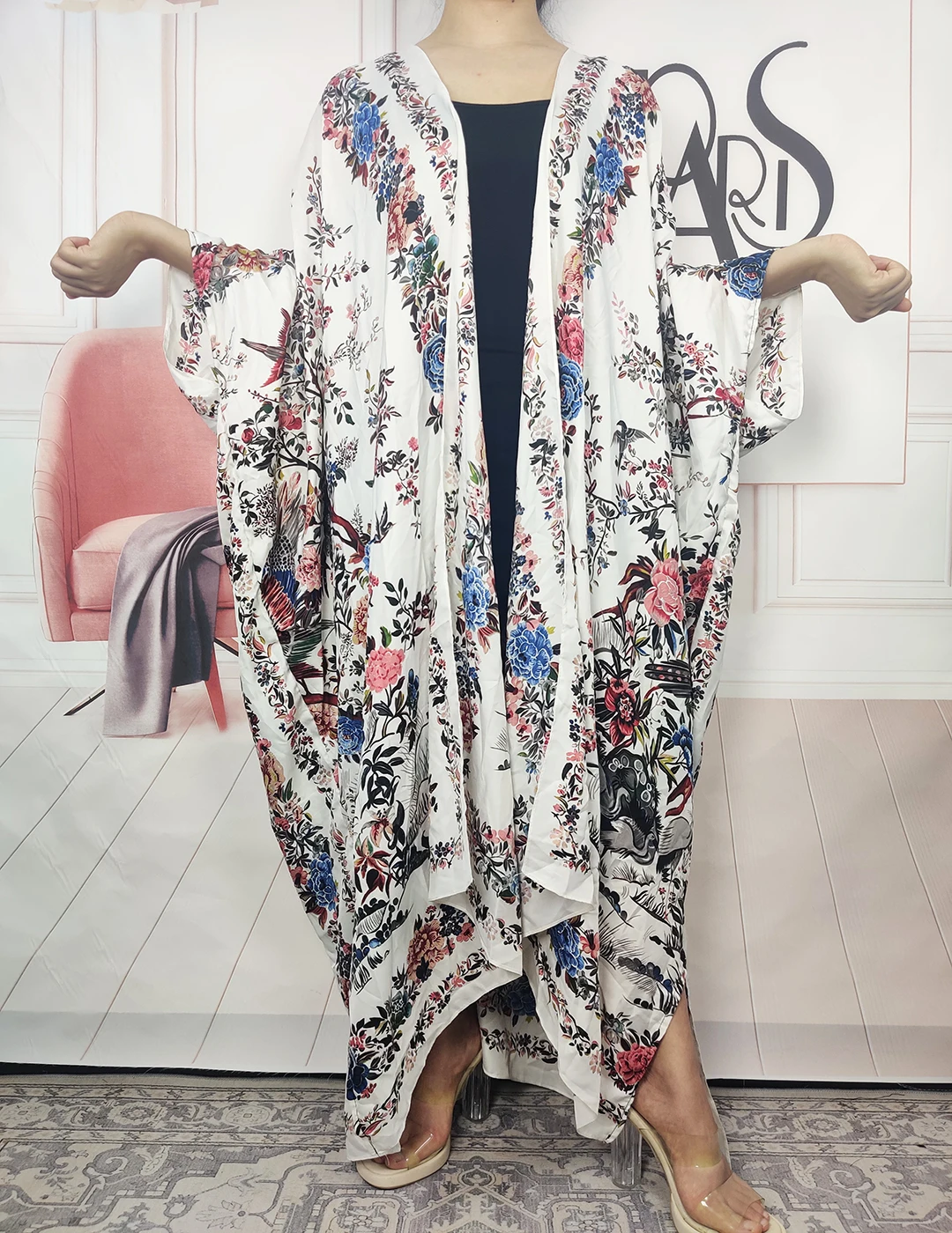 Cardigans Longs Imprimés de Style Africain pour Femme Musulmane, Robe de Style Boho, Sexy, Été, 2023