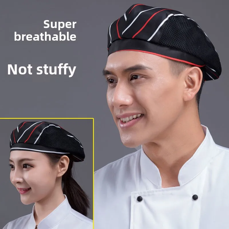 Gorro de Chef para hombre, boina de Chef, sombrero de camarera, accesorios de restaurante Unisex