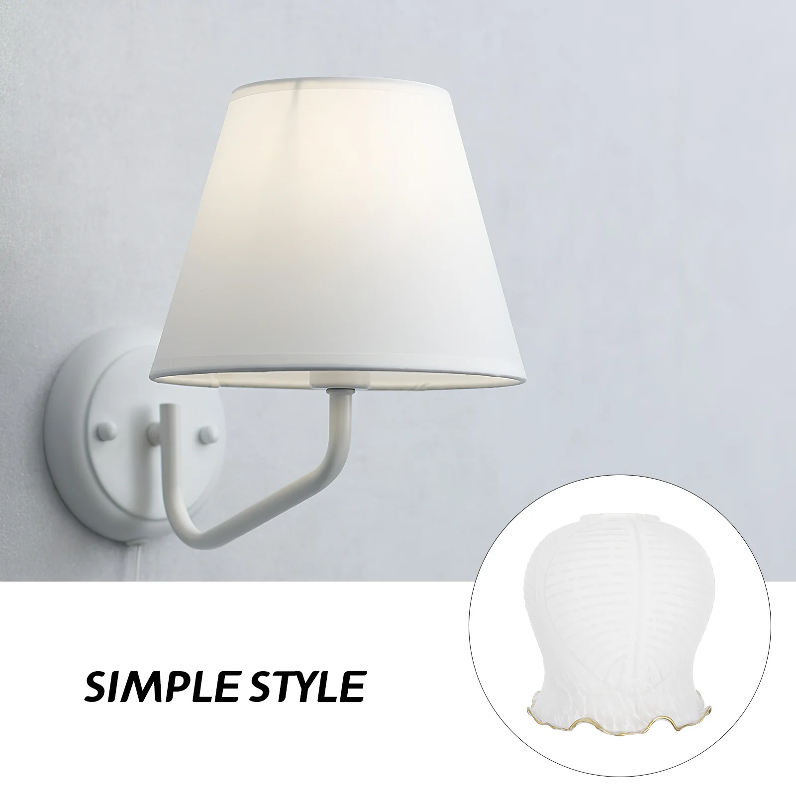 

1Pcs Exquisite Frosted Glass Lamp Cover Easy Install No Tools Needed Table Lamp Decor Ideal Housewarming Gift for Family Friends
