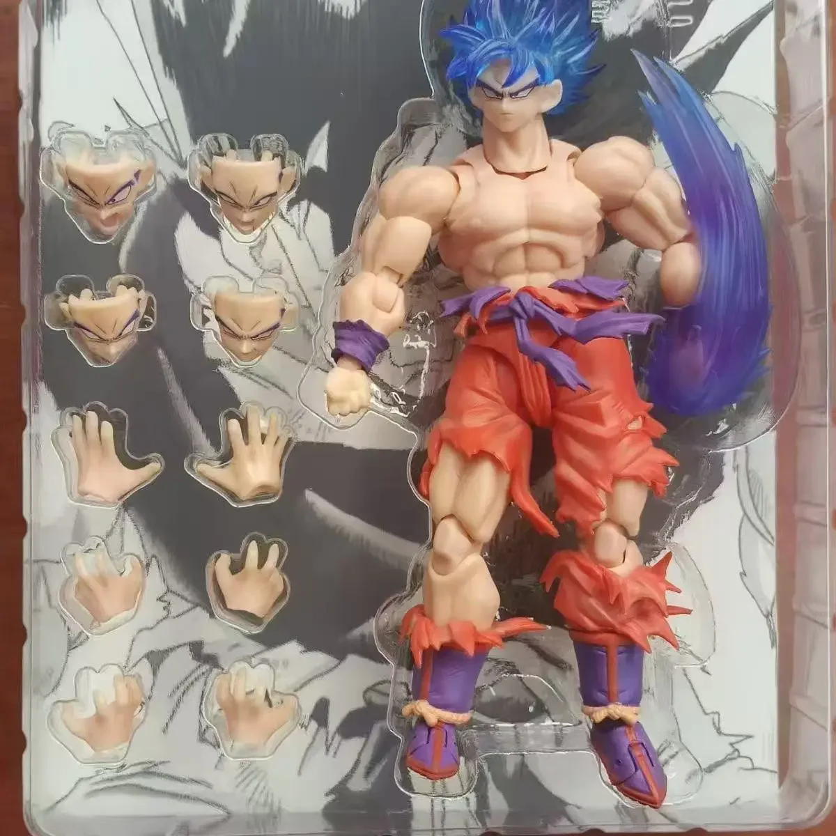 

В наличии НОВАЯ фигурка E&C Dragon Ball Z Goku Kaiouken Super Saiyan Son Goku, экшн-фигурка, коллекция ПВХ, модель игрушки в подарок