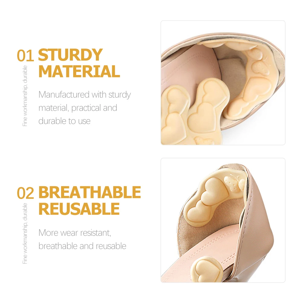 

4 Pairs Anti Slip Heel Stickers for High Shoes Inserts Grips Blister Prevention Portable Protectors