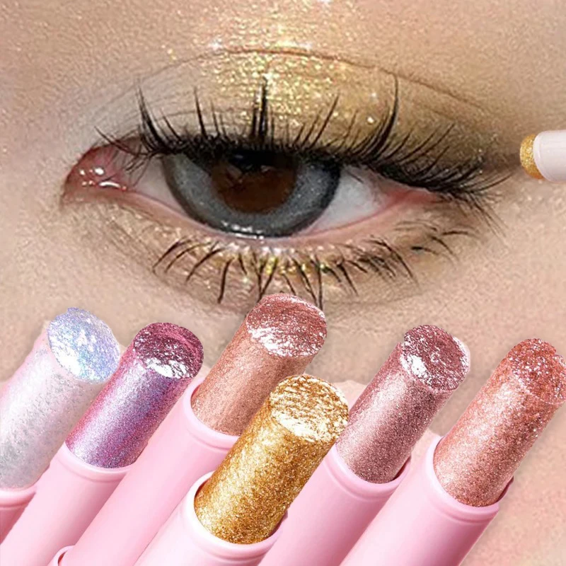 Barra de sombra de ojos de gelatina acuosa, brillo nacarado multicolor, sombra de ojos de alto brillo, resaltador de sombra de ojos brillante fino de cristal