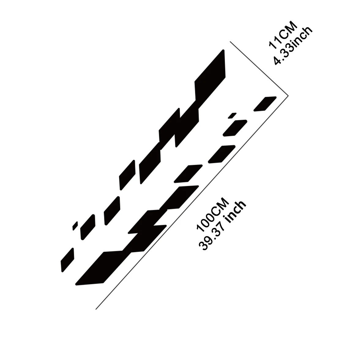 2pcs Car Door Decals Racing Checkered Vinyl Stickers Car Body Side Stickers Waterproof Self-Adhesive Paper view 6