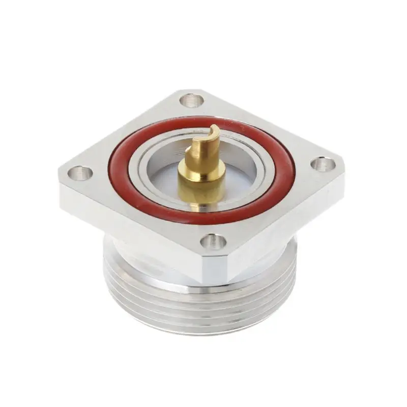 L29 7/16 Din Female Center Connector With 4 Holes Flange Deck Solder Cup RF Coax Adapter 4XFD