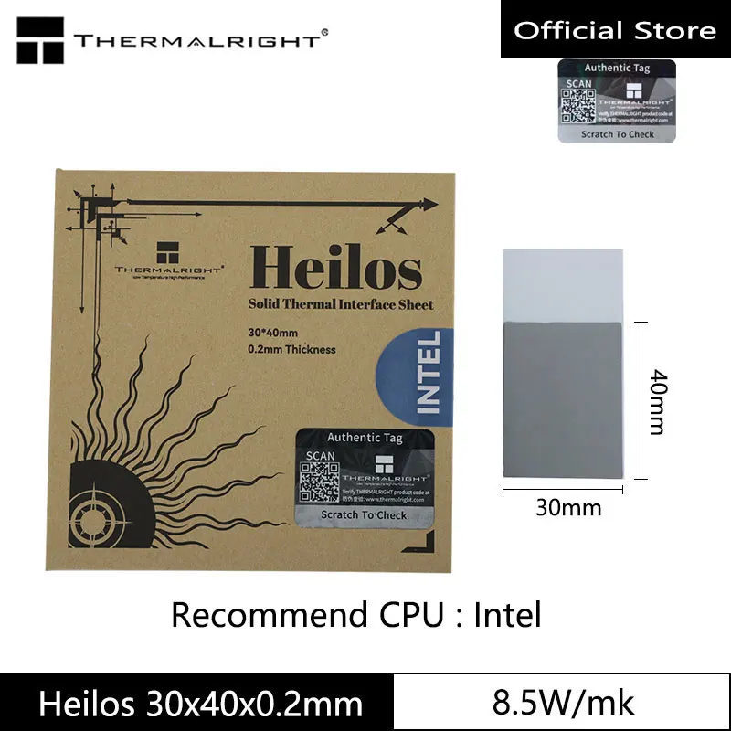 Thermalright Heilos 8.5w CPU solid thermal grease sheet Non-conductive non-migrating thermal grease