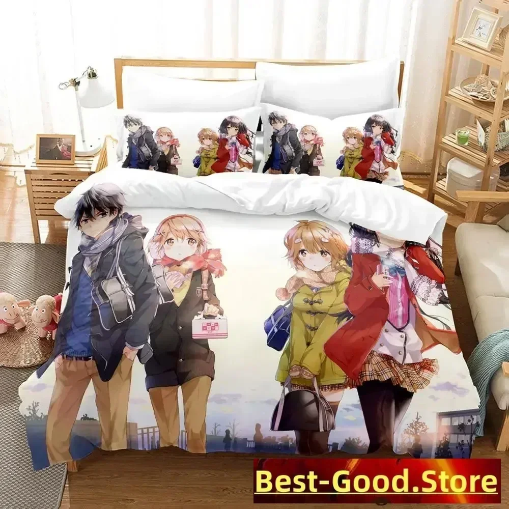 Masamune kun no Revenge Bedding Set Single Twin Full Queen King Size Bed Set Adult Kid Bedroom Duvetcover Sets Anime Bed
