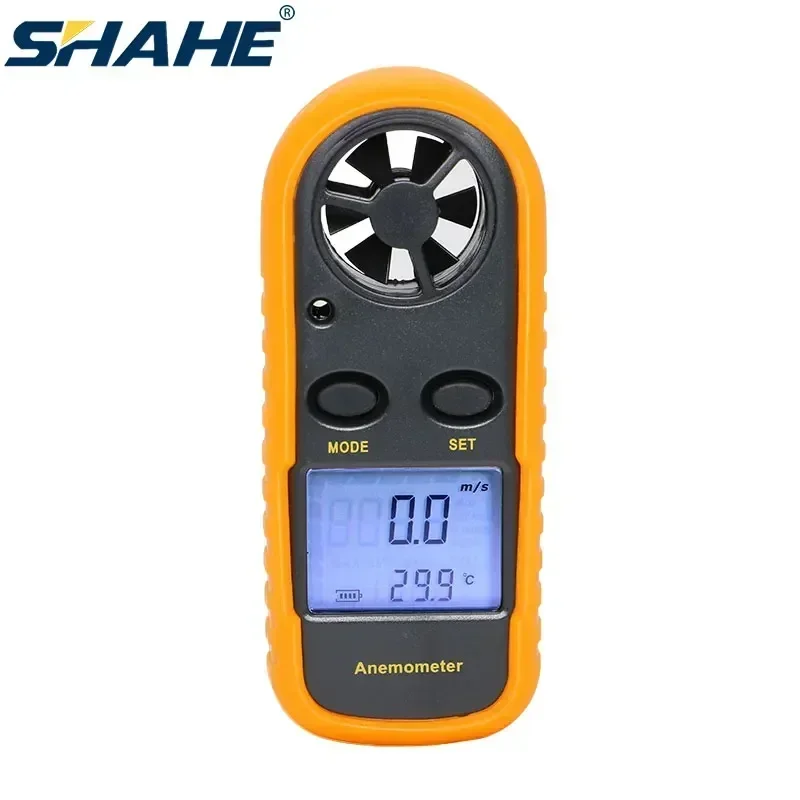 

SHAHE Handheld Anemometer Wind Speed Meter 0-30m/s Windmeter -10 ~ 45C Temperature Tester With LCD Backlight Display Anemometer