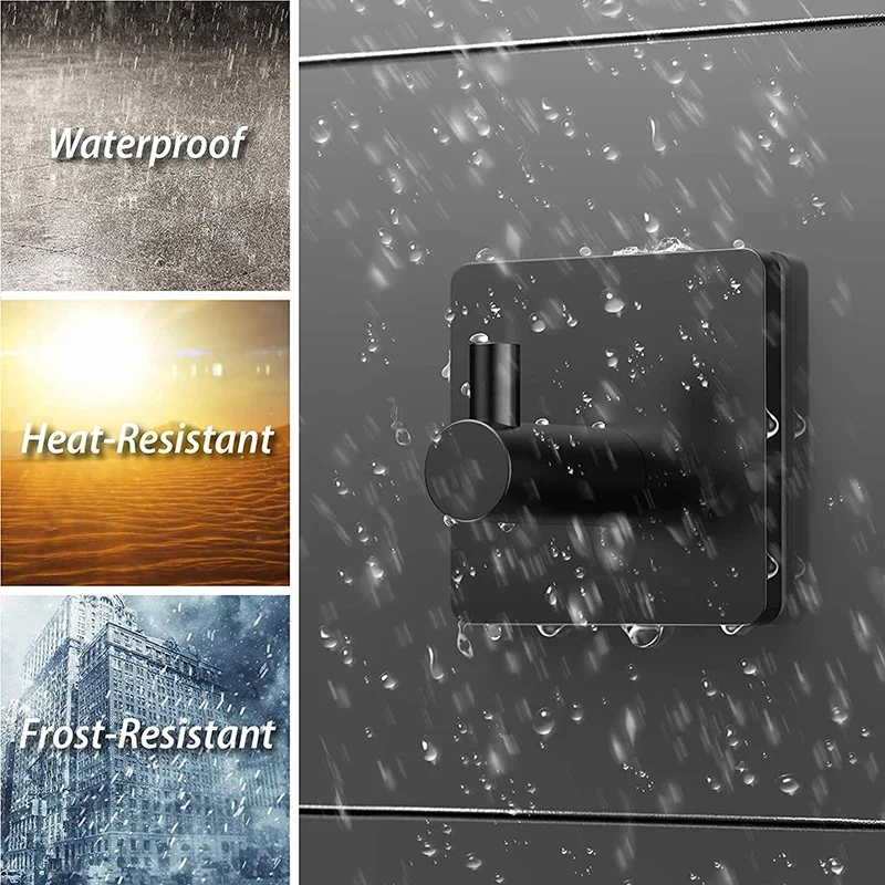 Stainless Steel Bathroom Hooks Self Adhesive Towel Robe Hook Door Wall Hooks Hanger Coat Hook Rustproof Hook Hanger for Kitchen