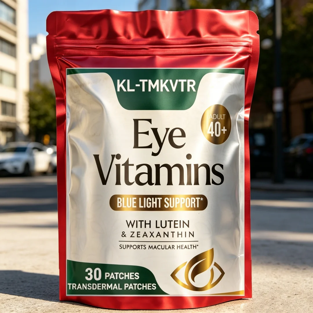 30 Patches Eye Vitamins & Mineral Transdermal Patches Contains Zinc, Copper, Lutein Supports Dry Eye Strain, Vision Health