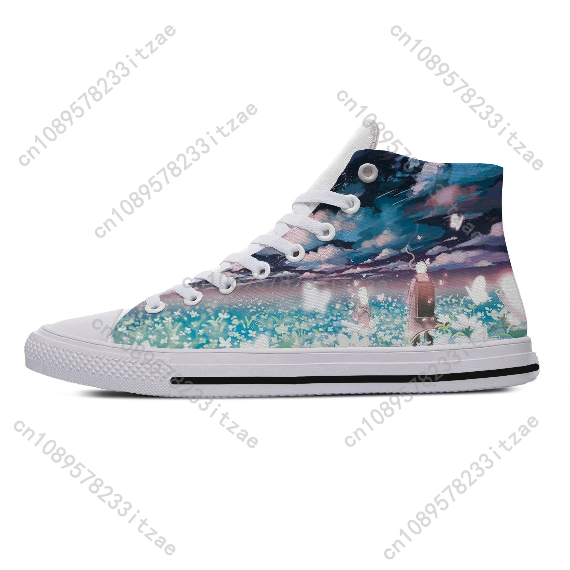 Hot Cool Fashion Summer Funny Cartoon High Quality Sneakers Casual Shoes Men Women  Anime Mushishi High Top Classic Board Shoes