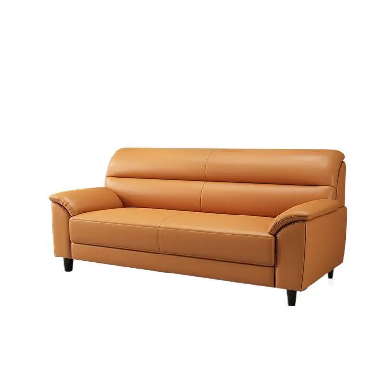

Leather sofa simple small apartment double living room home three-person office