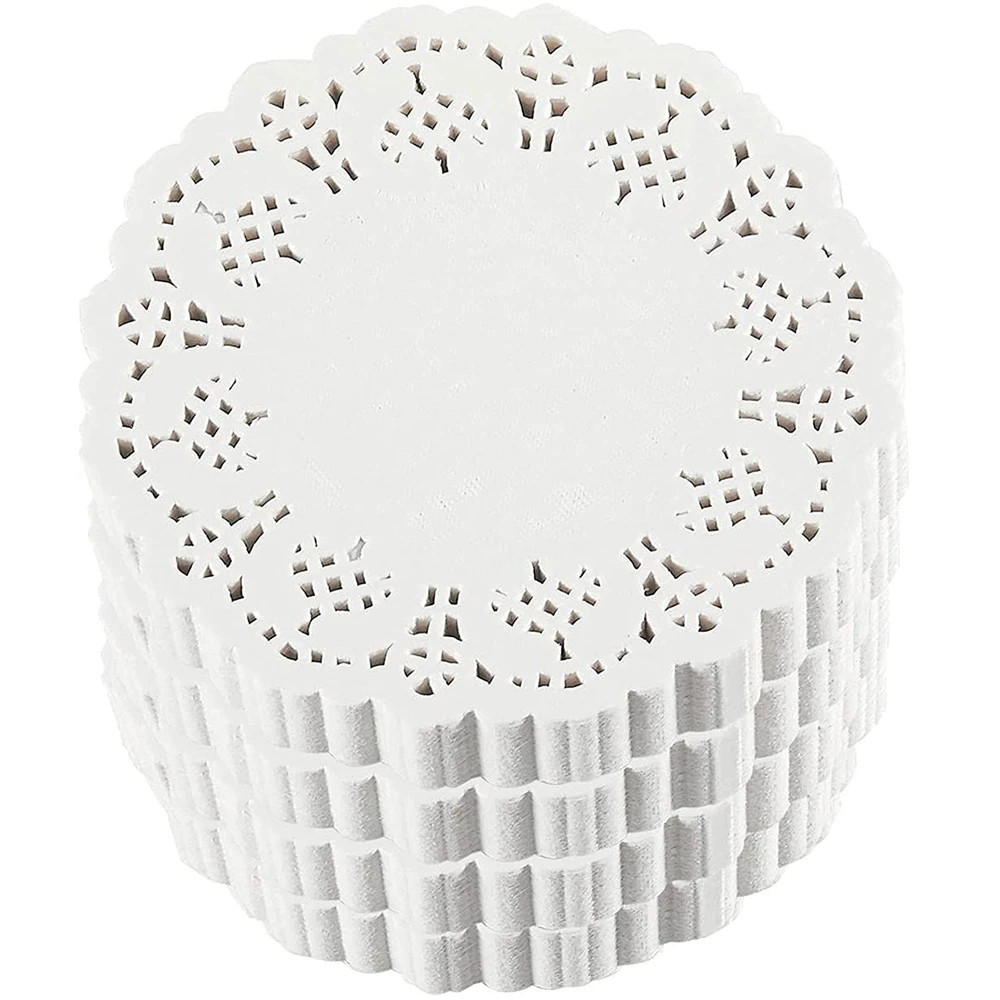 1400 PCS White Paper Doilies Disposable Lace Placemats for Desserts Treats Cake Weddings Baby Showers Table Decor Wholesale XB
