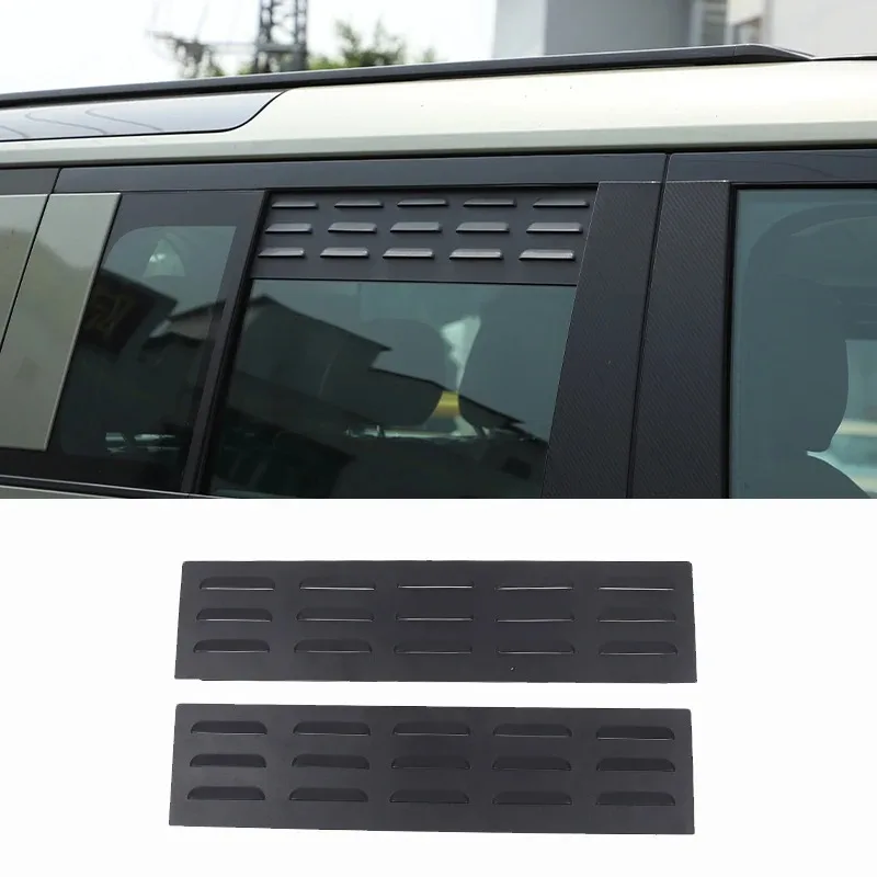 

For Land Rover Defender 110 130 2004-2025 Aluminum Alloy Car Rear Side Window Ventilation Panel Decoration Accessories