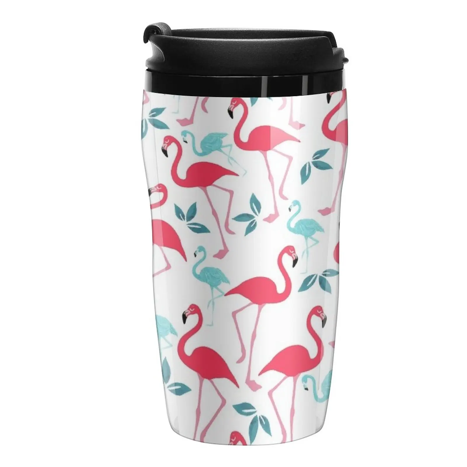 

New Summer trendy pink teal tropical flamingo floral pattern Travel Coffee Mug Coffee Bowls Coffee Mug Coffe Cup