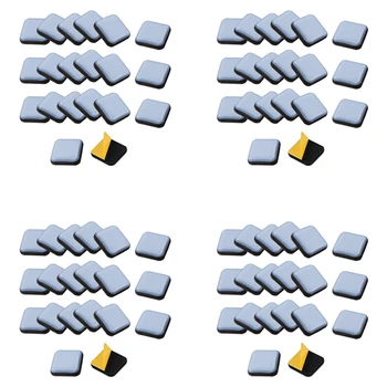 80 szt. Szybowce meblowe suwak 25X25 Mm PTFE samoprzylepne meble ruchome klocki kwadratowe do mebli łatwe do przenoszenia