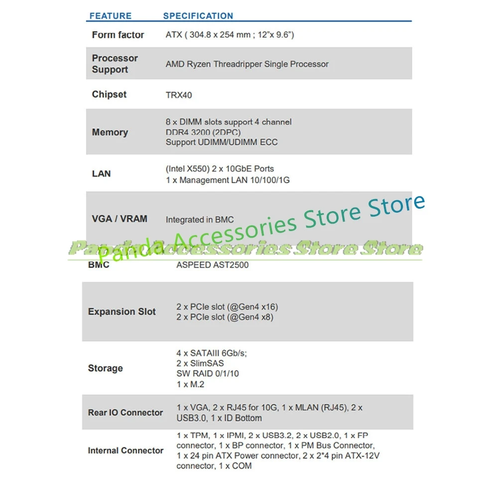 MC22-HS0 TRX40 Motherboard Supports 3990 3970 3960X And Remote Management Integrated Display