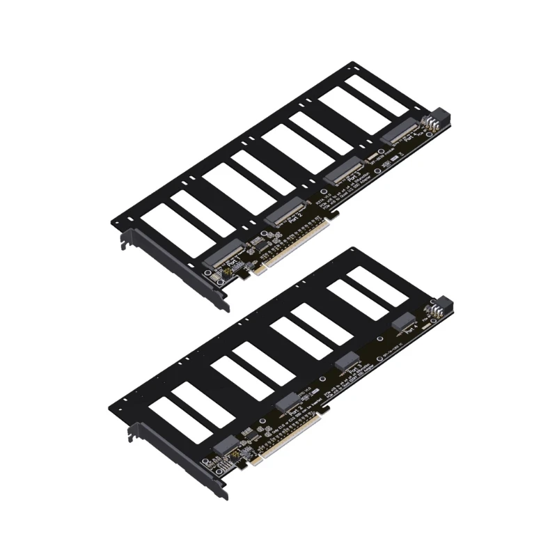 U55C High Bandwidth PCIe5.0 x16 to 4 Port Bifurcation Splitter Adapter Expansion Card