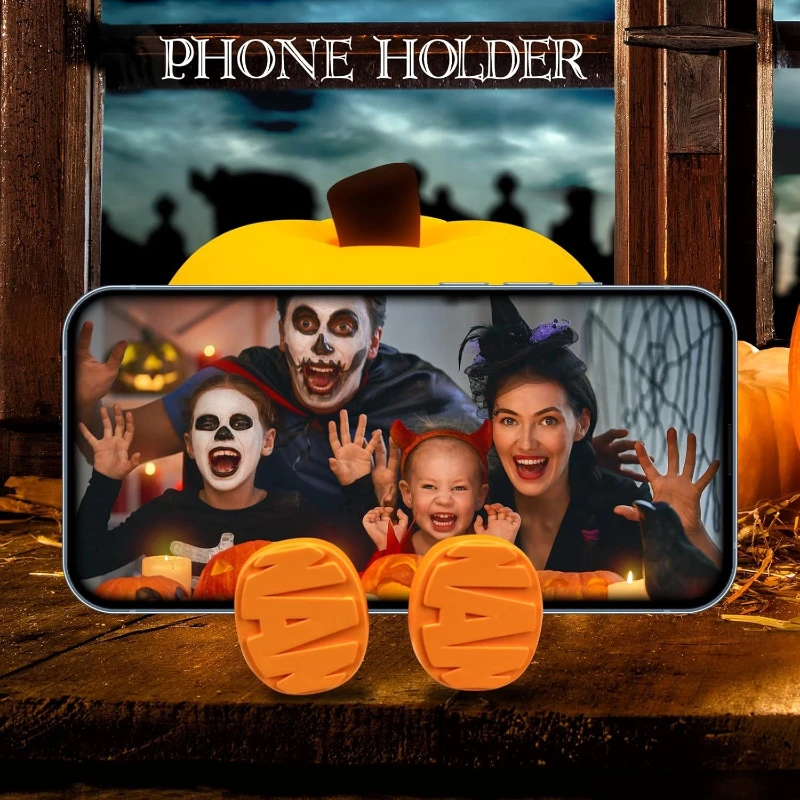 Halloween Hanging Decorations Cute LED Pumpkin Lamps With Rope 3 Level Dimmable USB Hanging Silicone Touch Lamp for Woman & Kid