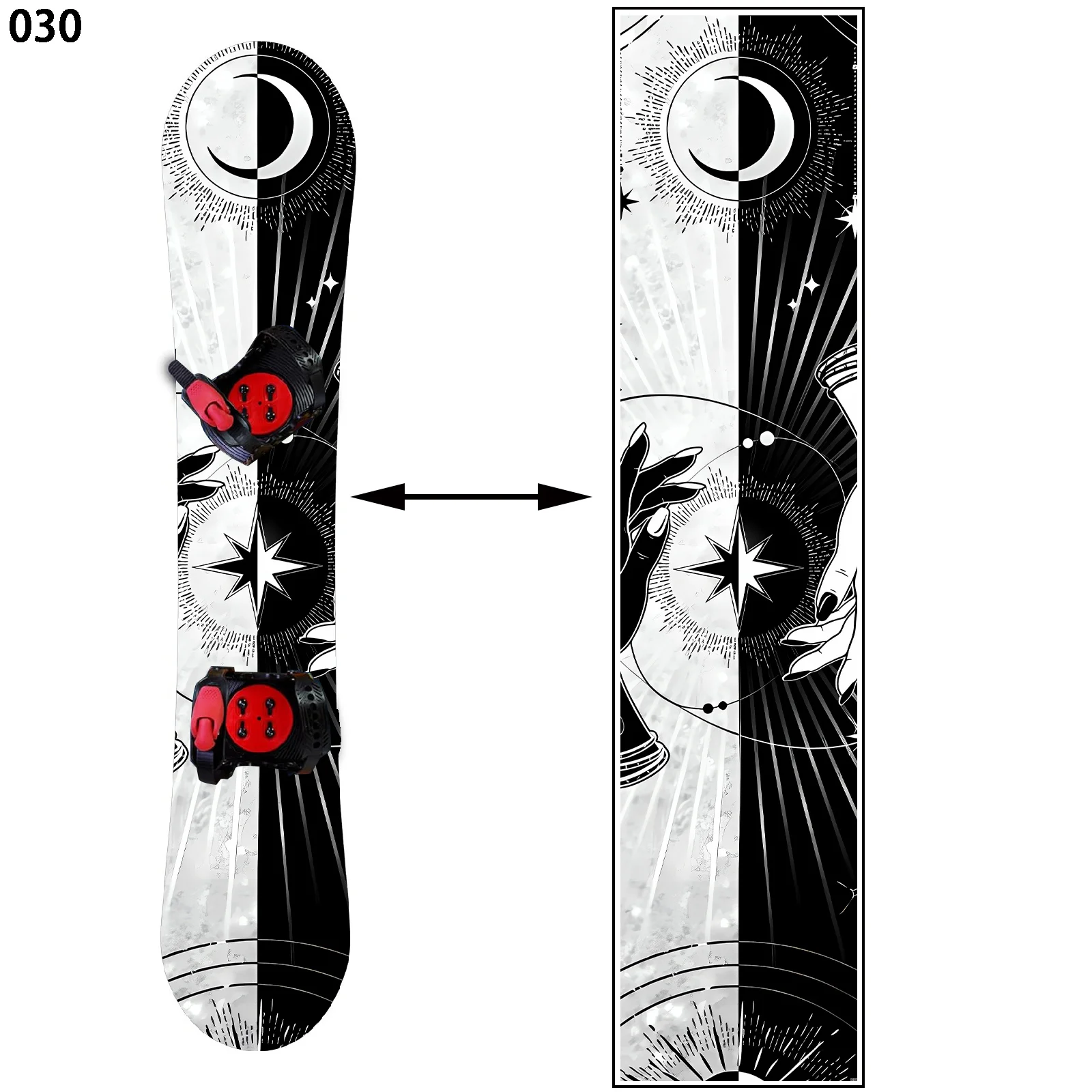 

1 Starlight Day & Night Trendy Snowboard Sticker Snowboard Personalized Decoration Sticker Snowboard Decoration Sticker