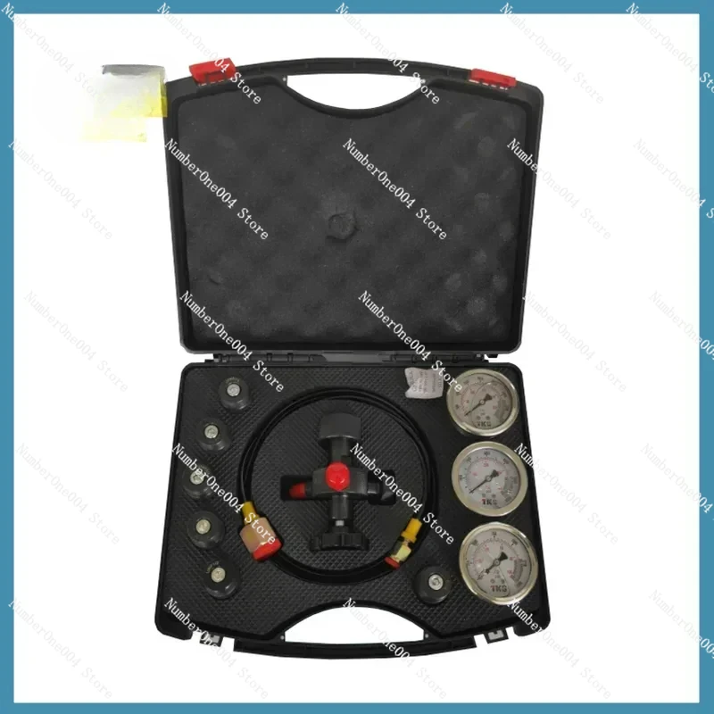 7 IN 1 Hydraulic Accumulator Cylinder Nitrogen Gas Charging Kit And Pressure Test Kit