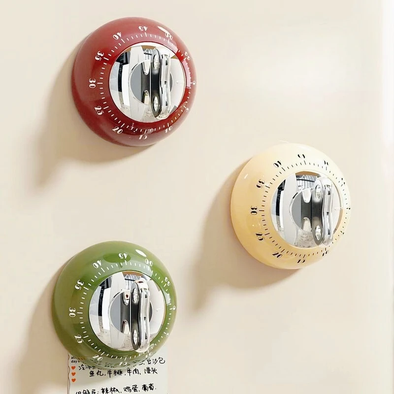 

Magnetic Visual Timer for Convenient Time Management, Kitchen Cooking Timer Reminder, Mechanical Bell, No Batteries Needed