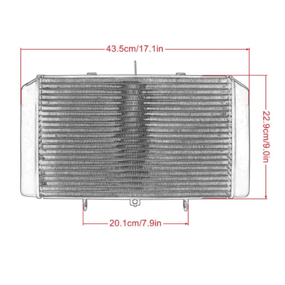 Z750 2007-2010 Motorcycle Engine Radiator Aluminum Cooler Cooling Water Tank For Kawasaki Z1000 2007 2008 2009 Z800 2013-2015