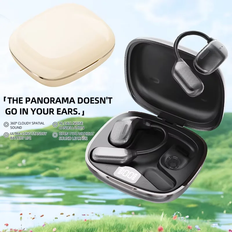 جديد JM20 سماعة لاسلكية تعمل بالبلوتوث UV التعقيم سماعات معلقة الأذن ستيريو ثنائي الترا طويلة المدى بلوتوث 5.0 الترجمة