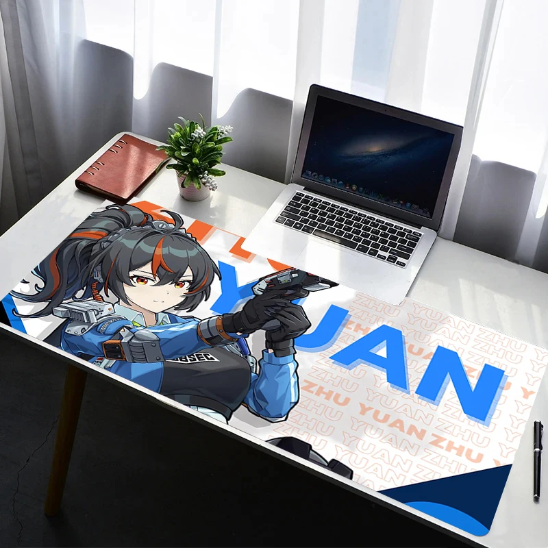 Mouse Pad Computer Gaming Accessories Mousepad Z-zenless Zone Zero Zhu Yuan Rubber Extended Desk Mat Laptop Gamer Keyboard Pad