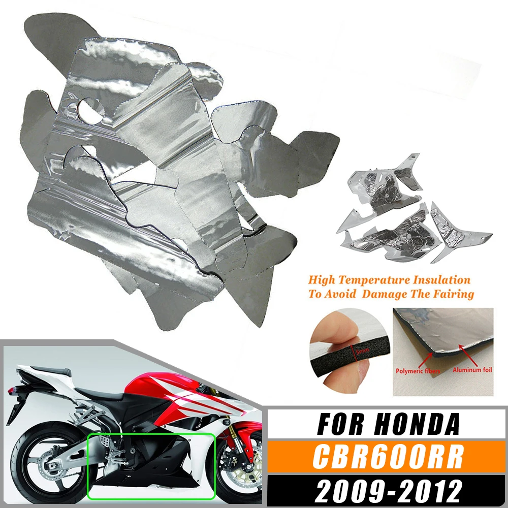 

Fit For Honda CBR600RR 2009-2012 2011 2010 Motorcycle Heat Shield Mat Pre-Cut Belly Fairing Insulation Protection Accessories