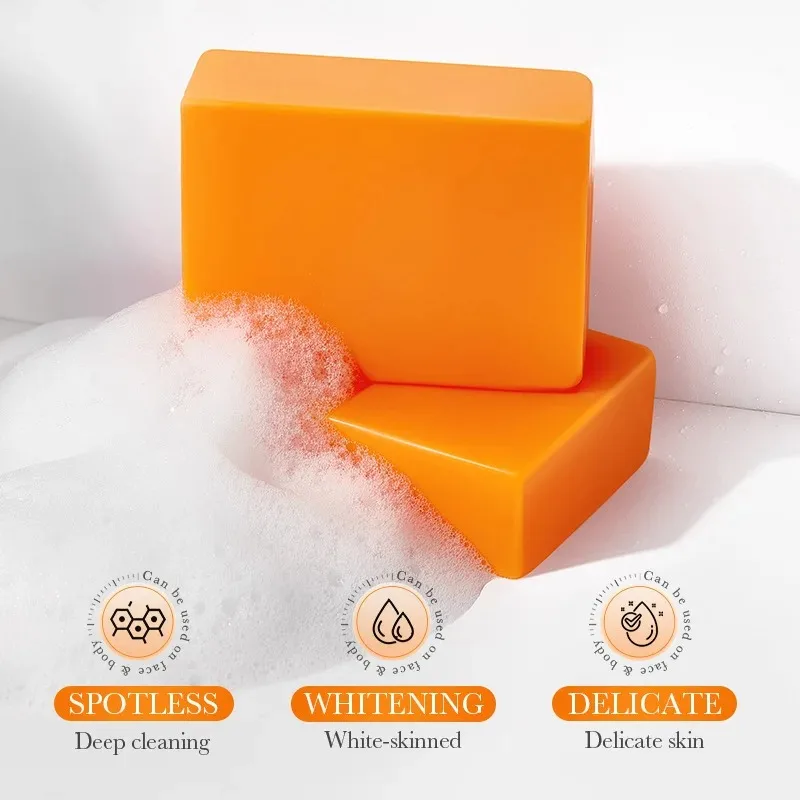 Kojic Acid Cleansing Soap Contains Glycerin and Moisturizing Ingredients. It Has a Mild Texture and Is Easy to Rinse. It Is a Multi-Purpose Scented Soap for Home Use in Bathing and Face Washing