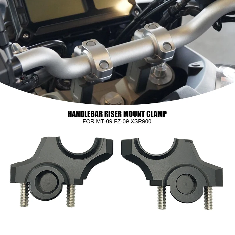 

CNC Aluminum Handlebar Riser Bar Mount Handle Clamp For Yamaha MT09 FZ-09 FZ09 XSR900 2012-2023 2022 Motorcycle accessories