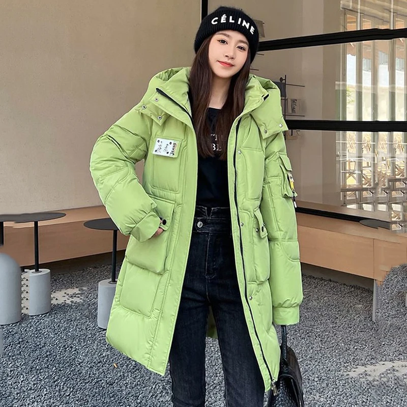 

Down Cotton-Padded Jacket Jackets Women Overcoat Winter New Thick Warm Parker Coats Korean Loose Long Windproof Hooded Coat 6XL