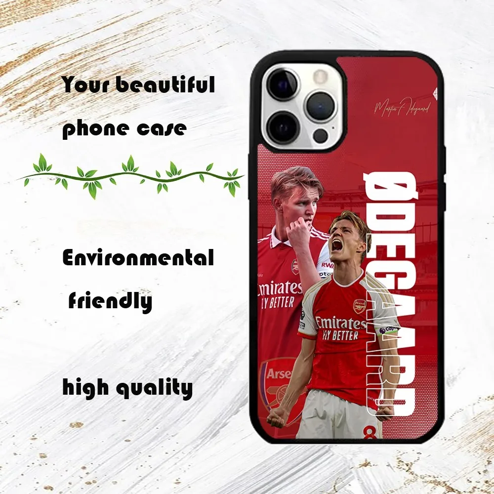 Football star M-Martin O-Odegaard  Phone Case For iPhone 16 15 14 13 12 11 Pro Max Plus Mini PC Fashion mirror phone case