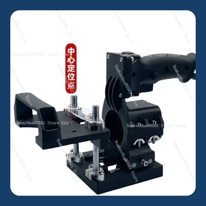 2-in-1 Lightweight Wood Trimmer Slotting Machine Portable Handheld Edge Joiner with Milling Cutter Positioning Guide Woodworking