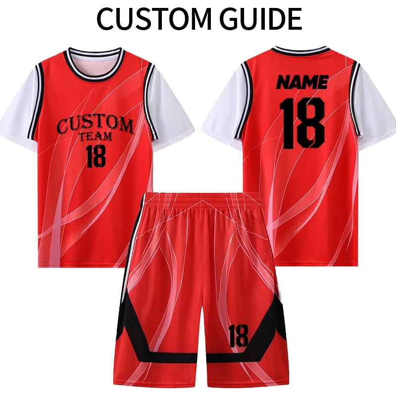 Customizable Men Kids Women basketball training jersey set blank college tracksuit Youth Unisex Basketball Uniforms suit XY-3004