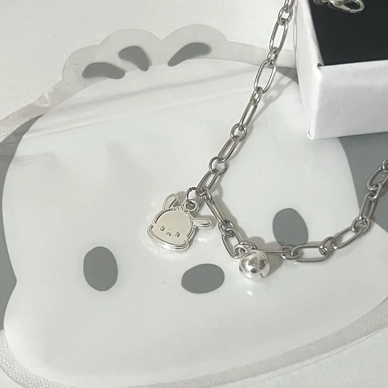 Fashion Women Jewelry Alloy Pochacco Dog Pendant Bracelet Necklace Girls Gift