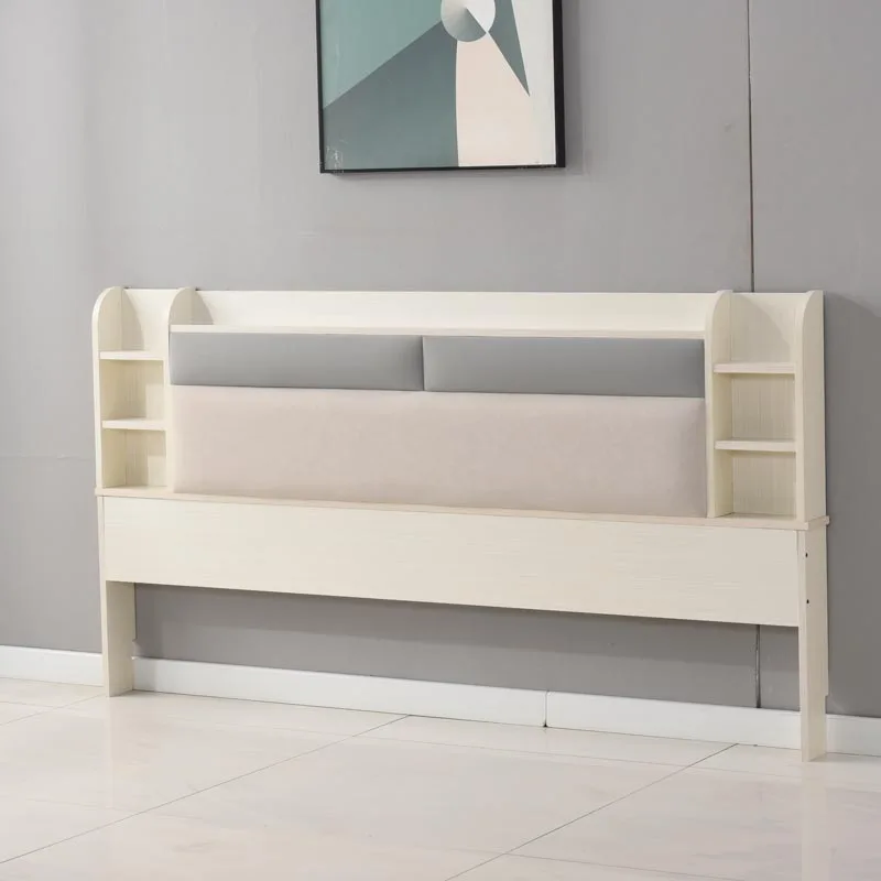 Headboard Solid wood single double 1.8 meters Soft bag Simple multi-functional storage Bedside backrest board