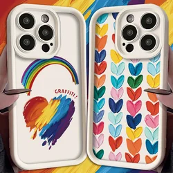 Rainbow Graffiti Love Heart TU Case for Samsung Galaxy A55 A15 A35 A25 A05 A05S 5G A24 A13 A23 A12 A22 A32 A52 A52S A71 A72 A51