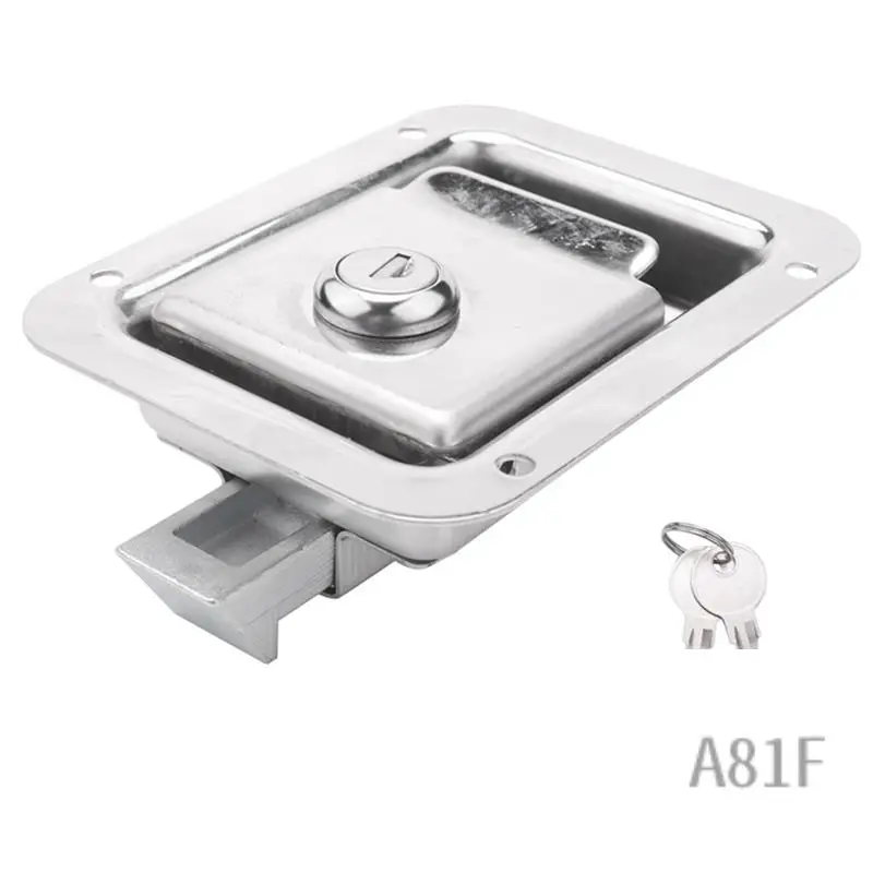 

2Set Paddle Slam Latch With Lock Key Travel Trailer Lock RV Door Latch Heavy Duty Flush Mount Handle Latch