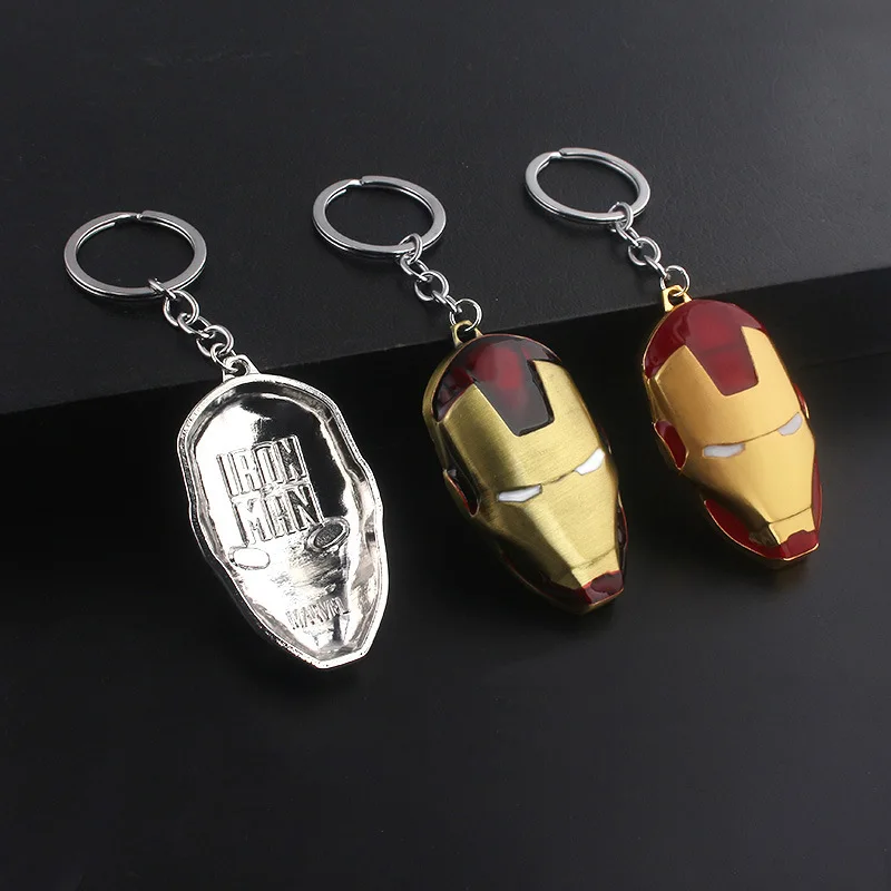الرجل الحديدي المفاتيح المعدنية مفتاح سلسلة خارقة المنتقمون مفتاح حامل هدية المشجعين صديق لعبة #4