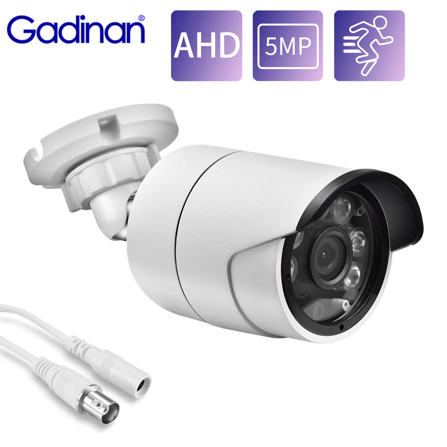 

Gadinan 5MP 1080P AHD Camera Analog High Definition Night Vision Outdoor Waterproof Home Security Video Surveillance CCTV Camera