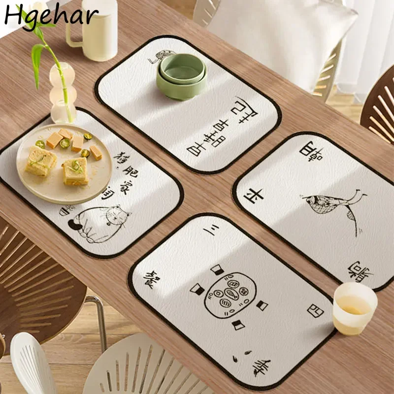 30x40cm Placemats Waterproof Oil-proof Heat Resistant Anti-scalding Table Mats Modern Household Kitchen Accessories Nordic Decor