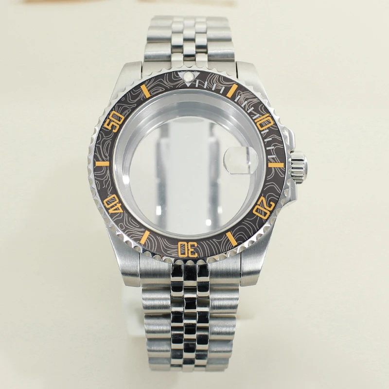 40mm NH35 Cases Fit NH34 NH35 NH36 ETA2824 Miyota8215 DG2813 Automatic Watch Case MOD Bracelet Transparent Back Sapphire Glass