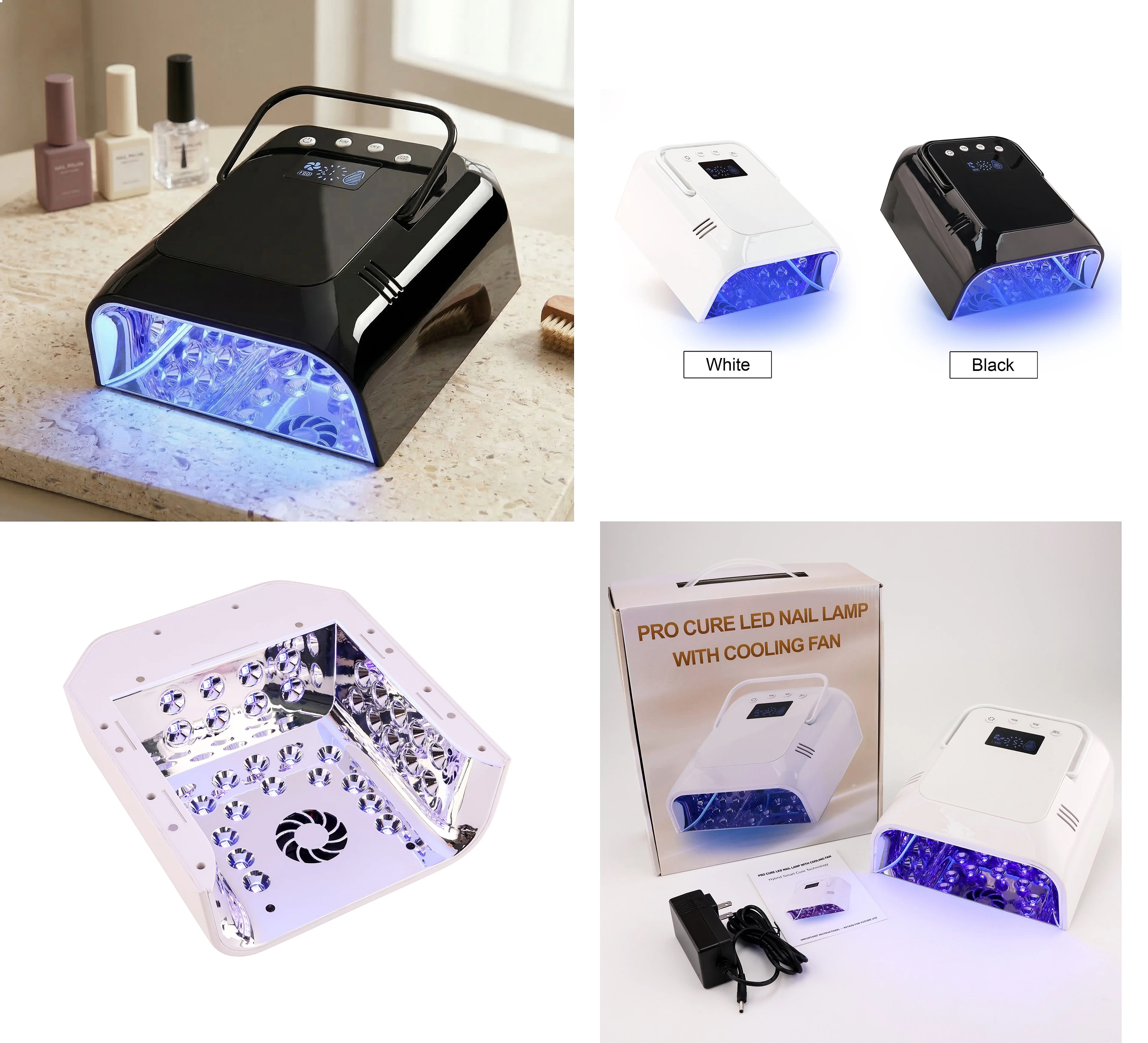 2026 New Design Fast-Dry Light Dual UV LED Nail Dryer with Integrated Cooling Fan