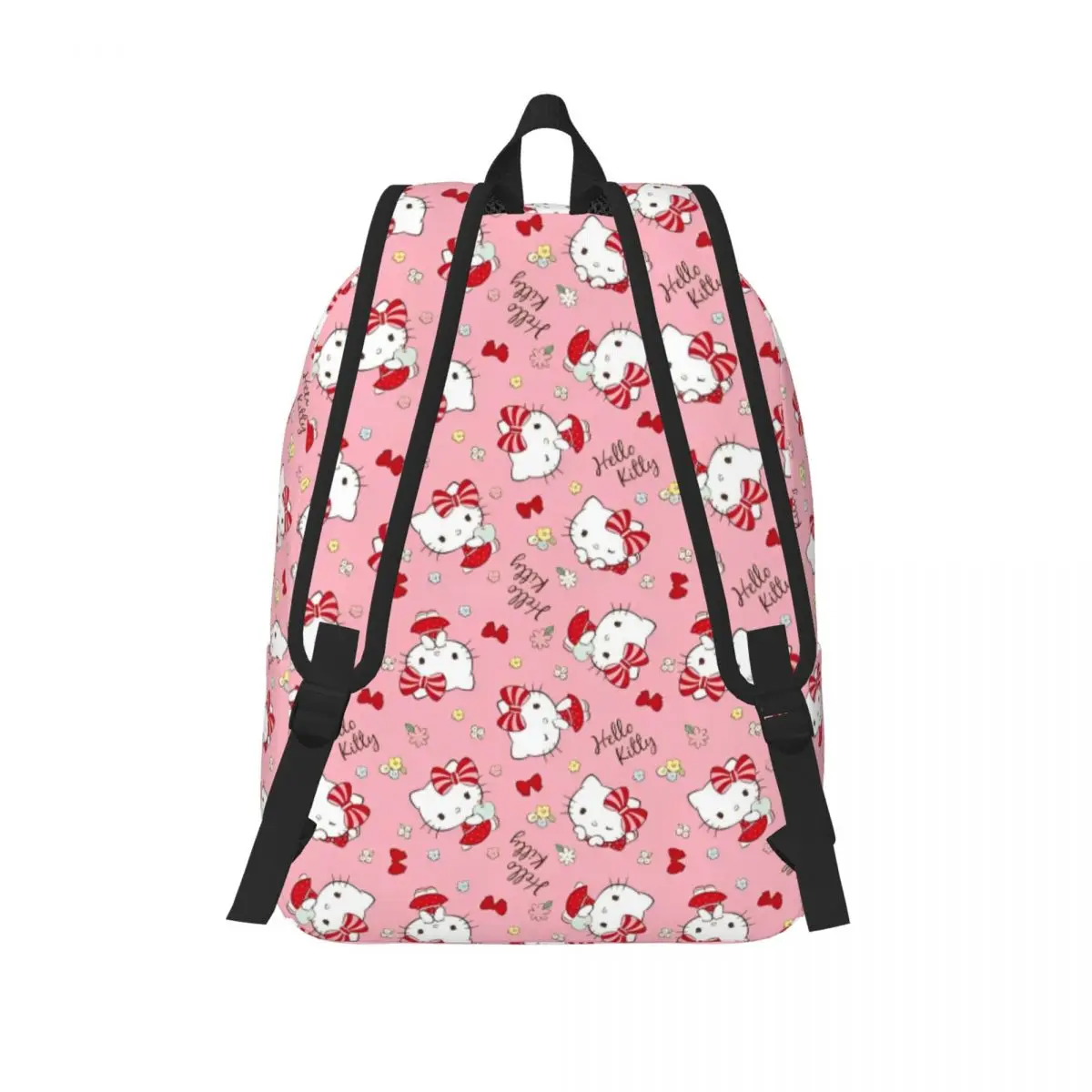 Mochila rosa de dibujos animados de Hello Kitty para preescolar, escuela primaria, estudiante, mochila para niños y niñas, mochila para exteriores