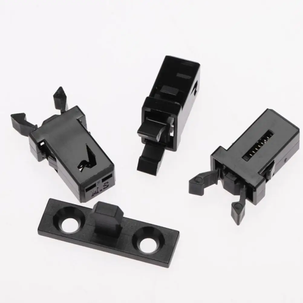 24 Pcs Trash Can Lock Buckle Bins Waste Plastic Universal Push Spring Latch Garbage Locks Black White Clips Easy Install