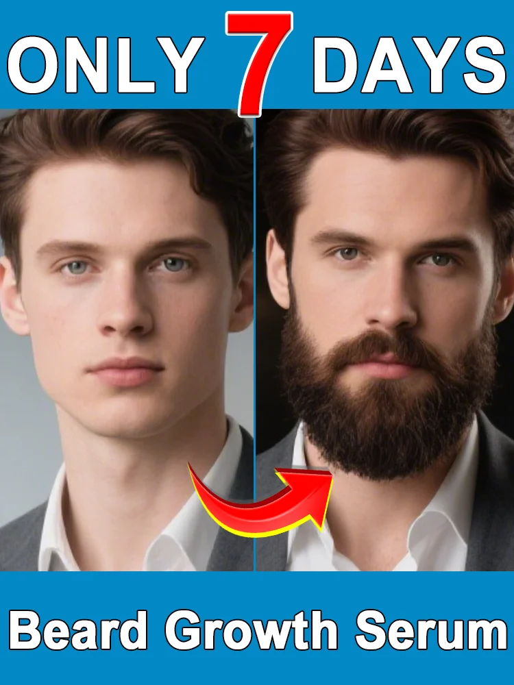 

Beard Growth Serum - Fast Acting Beard Oil for Growth & Thickness - Natural Formula for Thicker, Longer, Softer Beard & Mustache