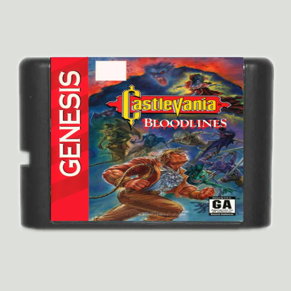 Castlevania Bloodlines NTSC ONLY 16Bit MD Game Card For Sega Mega Drive For Genesis