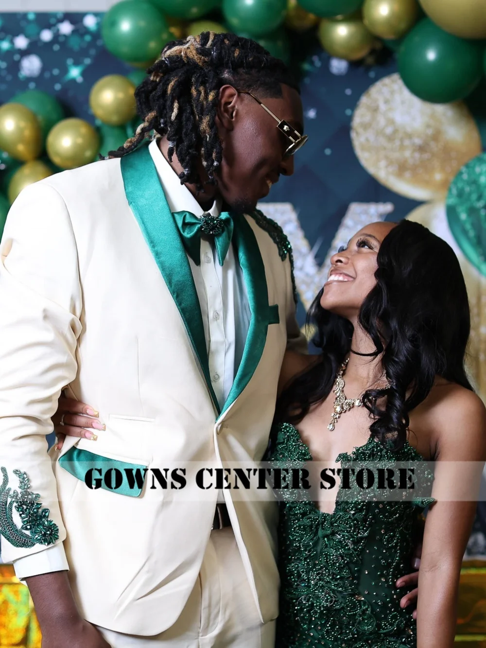 Green High Split Mermaid Prom Dress For Blackgirls 2k26 Sparkling Diamante Trim Strapless Birthday Robes de soirée Customized